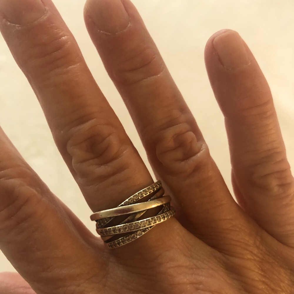 Pandora Sterling Silver Crisscross Ring